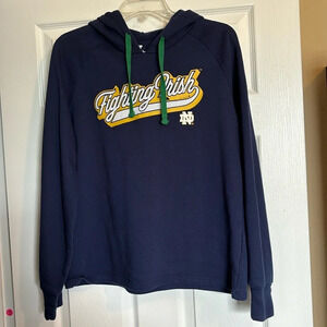 Fanatics Notre Dame women’s blue hoodie sweatshirt size large